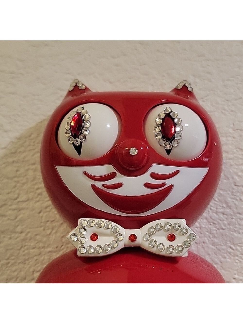 SUPER RARE JEWELED 75th Anniversary Red Kit-Cat Klock Clock